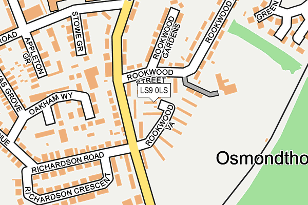 LS9 0LS map - OS OpenMap – Local (Ordnance Survey)