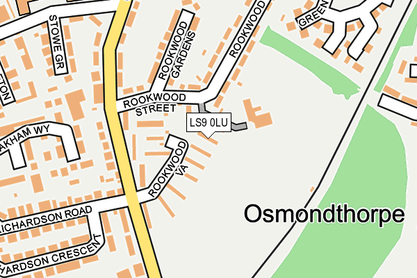 LS9 0LU map - OS OpenMap – Local (Ordnance Survey)