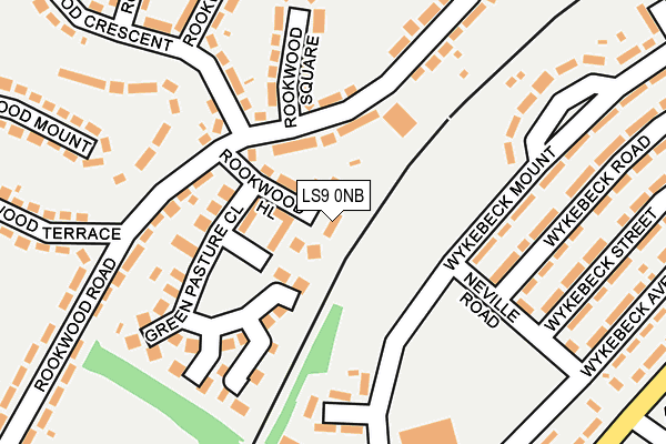 LS9 0NB map - OS OpenMap – Local (Ordnance Survey)