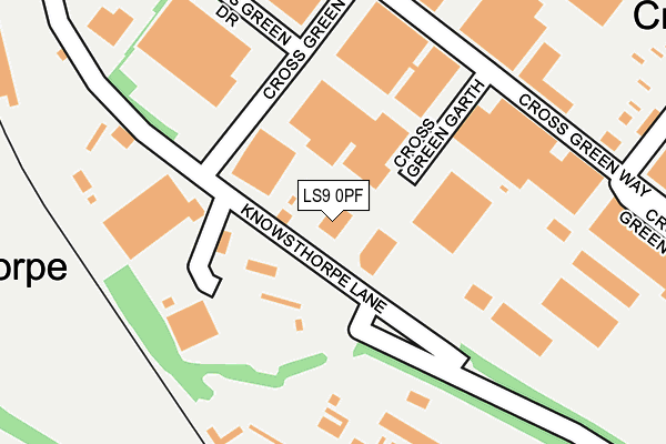 LS9 0PF map - OS OpenMap – Local (Ordnance Survey)
