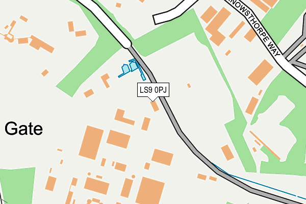 LS9 0PJ map - OS OpenMap – Local (Ordnance Survey)