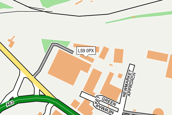 LS9 0PX map - OS OpenMap – Local (Ordnance Survey)