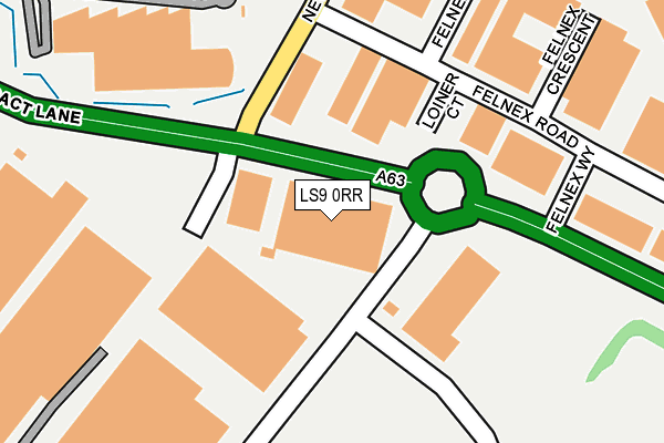 LS9 0RR map - OS OpenMap – Local (Ordnance Survey)