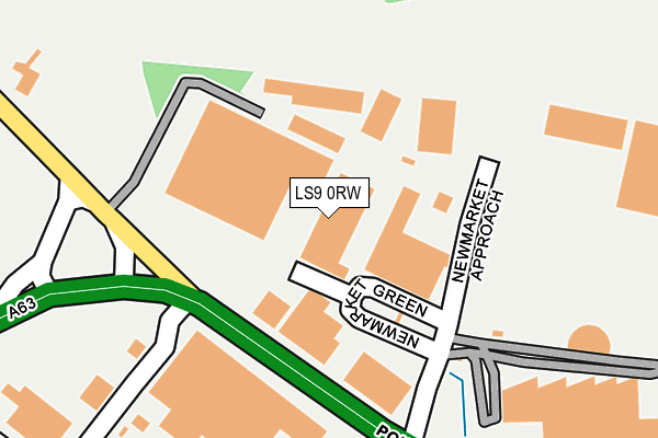 LS9 0RW map - OS OpenMap – Local (Ordnance Survey)