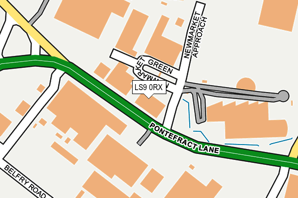 LS9 0RX map - OS OpenMap – Local (Ordnance Survey)