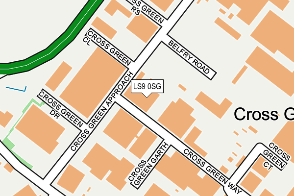 LS9 0SG map - OS OpenMap – Local (Ordnance Survey)