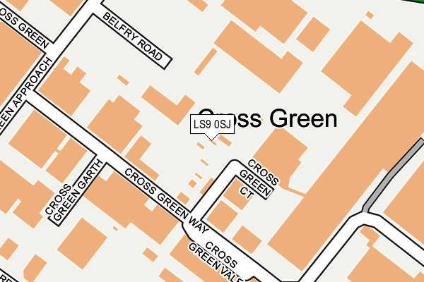 LS9 0SJ map - OS OpenMap – Local (Ordnance Survey)