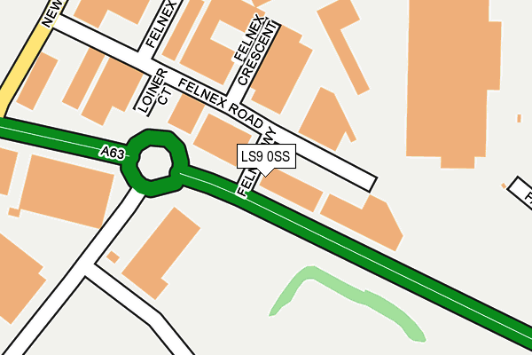 LS9 0SS map - OS OpenMap – Local (Ordnance Survey)