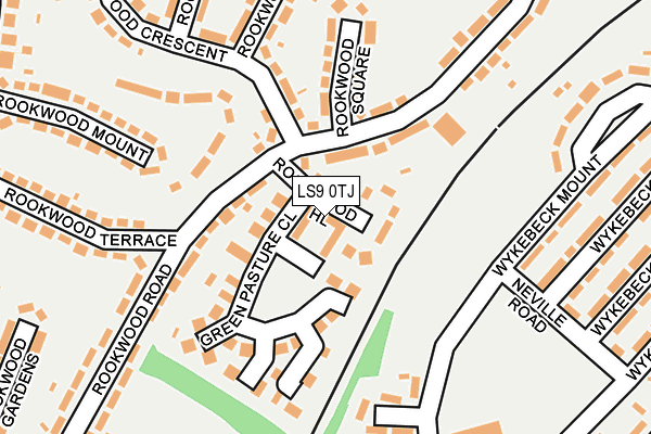 LS9 0TJ map - OS OpenMap – Local (Ordnance Survey)