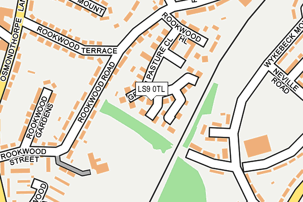 LS9 0TL map - OS OpenMap – Local (Ordnance Survey)