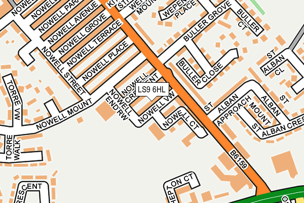 LS9 6HL map - OS OpenMap – Local (Ordnance Survey)