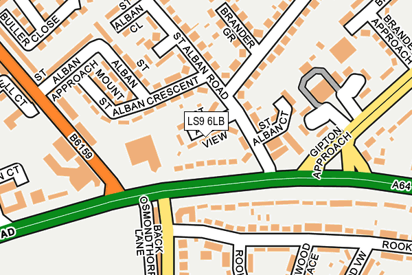 LS9 6LB map - OS OpenMap – Local (Ordnance Survey)