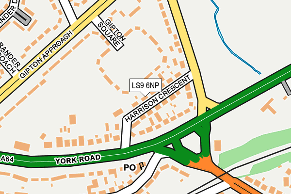 LS9 6NP map - OS OpenMap – Local (Ordnance Survey)