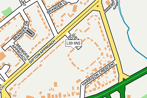 LS9 6NS map - OS OpenMap – Local (Ordnance Survey)