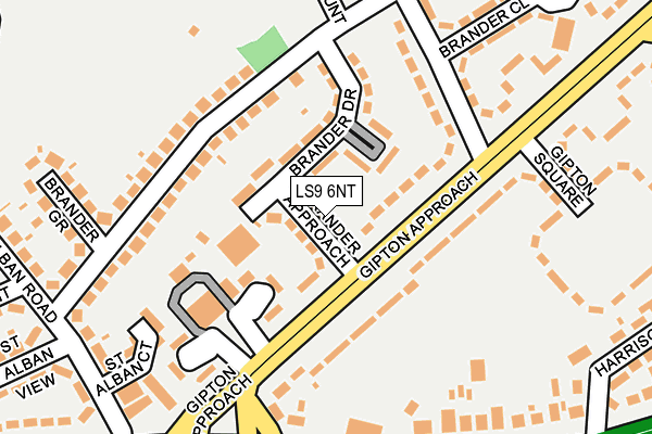 LS9 6NT map - OS OpenMap – Local (Ordnance Survey)