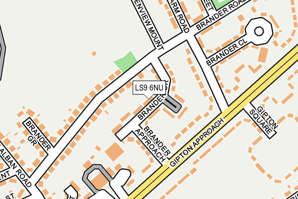 LS9 6NU map - OS OpenMap – Local (Ordnance Survey)