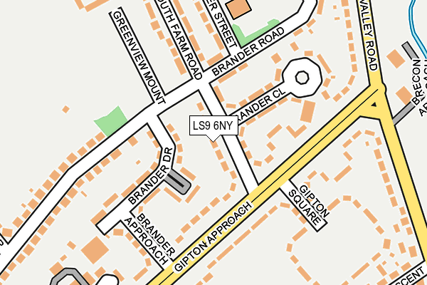 LS9 6NY map - OS OpenMap – Local (Ordnance Survey)