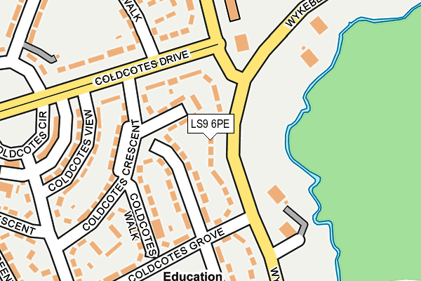 LS9 6PE map - OS OpenMap – Local (Ordnance Survey)
