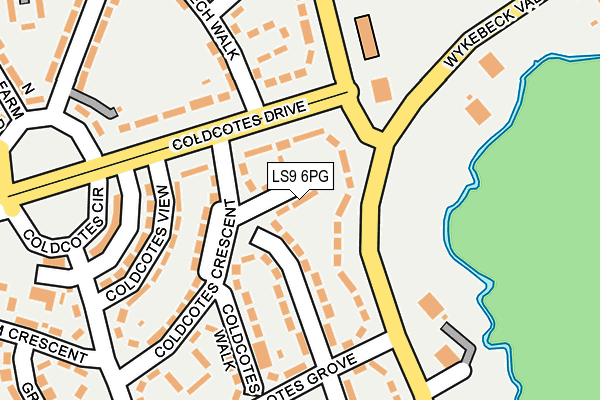 LS9 6PG map - OS OpenMap – Local (Ordnance Survey)