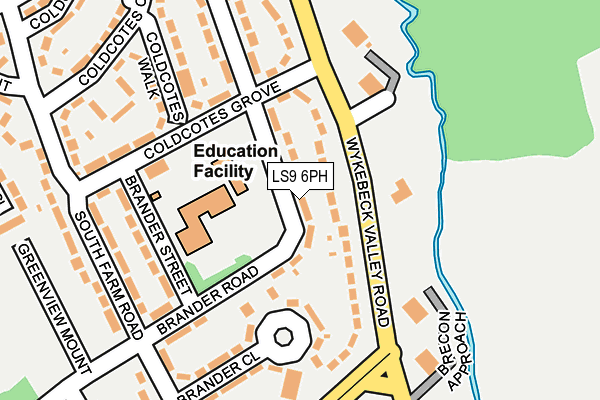LS9 6PH map - OS OpenMap – Local (Ordnance Survey)