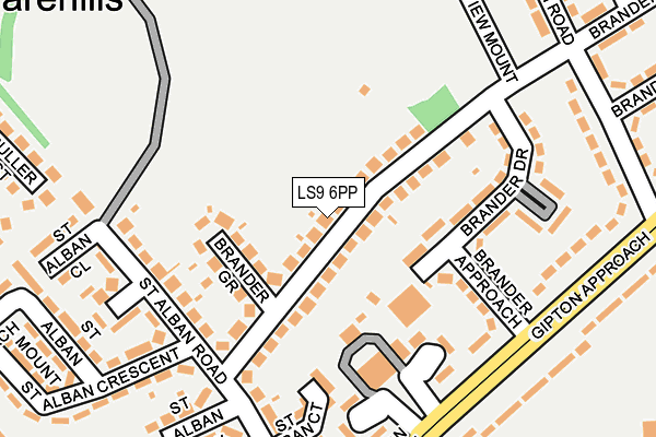 LS9 6PP map - OS OpenMap – Local (Ordnance Survey)