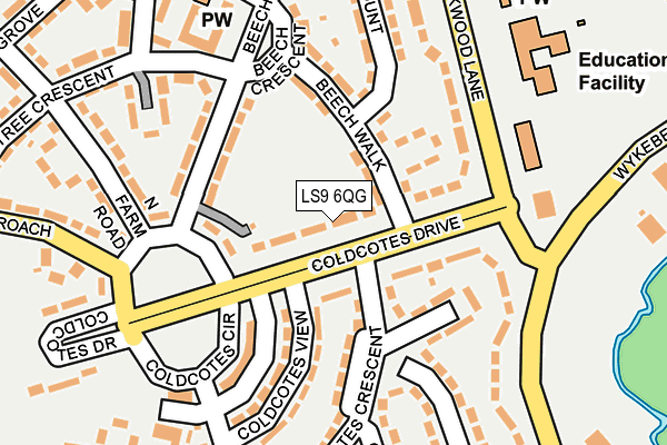 LS9 6QG map - OS OpenMap – Local (Ordnance Survey)