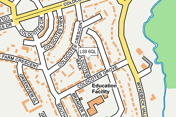 LS9 6QL map - OS OpenMap – Local (Ordnance Survey)