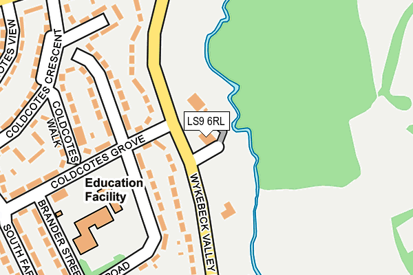 LS9 6RL map - OS OpenMap – Local (Ordnance Survey)