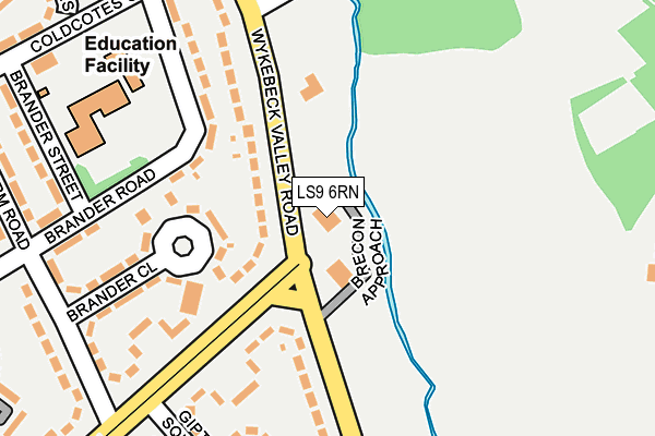 LS9 6RN map - OS OpenMap – Local (Ordnance Survey)