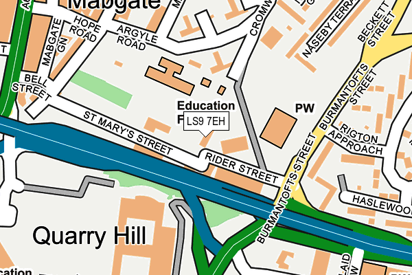 LS9 7EH map - OS OpenMap – Local (Ordnance Survey)