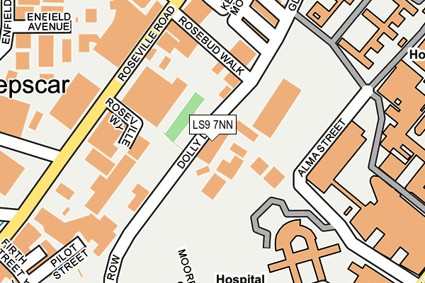 LS9 7NN map - OS OpenMap – Local (Ordnance Survey)