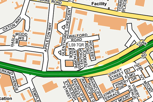 LS9 7QR map - OS OpenMap – Local (Ordnance Survey)