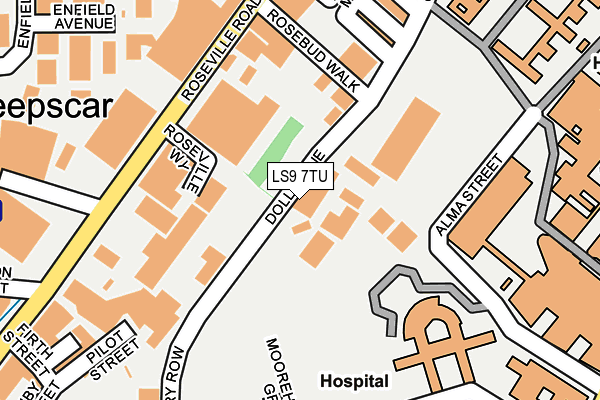 LS9 7TU map - OS OpenMap – Local (Ordnance Survey)