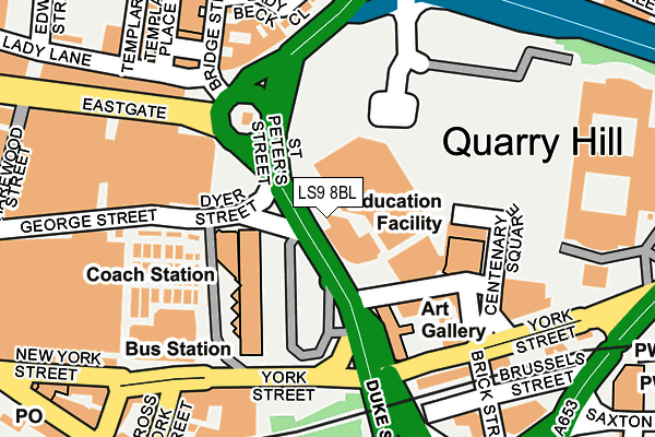 LS9 8BL map - OS OpenMap – Local (Ordnance Survey)