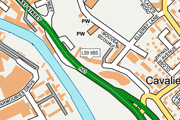 LS9 8BS map - OS OpenMap – Local (Ordnance Survey)