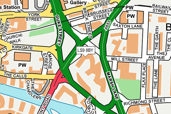 LS9 8BY map - OS OpenMap – Local (Ordnance Survey)