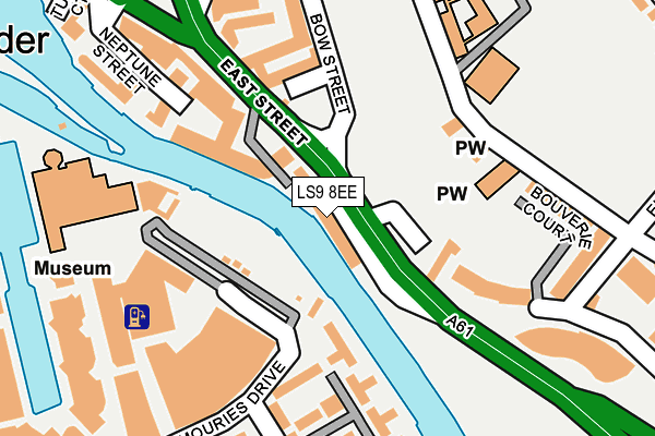 LS9 8EE map - OS OpenMap – Local (Ordnance Survey)