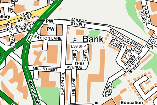 LS9 8HP map - OS OpenMap – Local (Ordnance Survey)