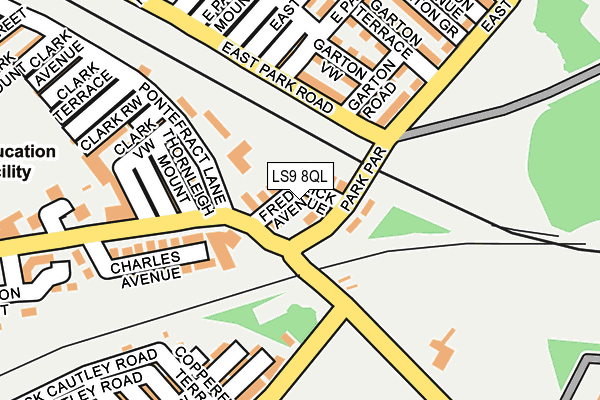 LS9 8QL map - OS OpenMap – Local (Ordnance Survey)