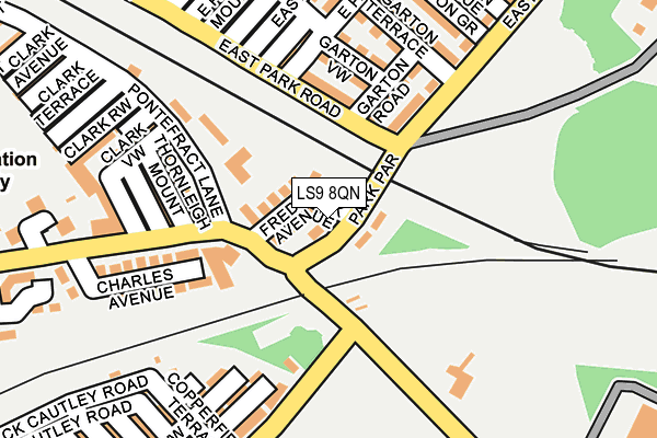 LS9 8QN map - OS OpenMap – Local (Ordnance Survey)