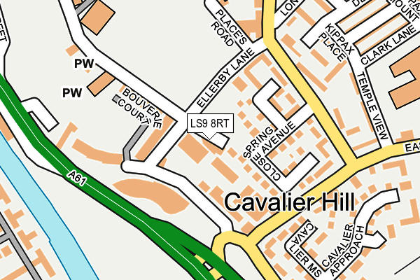 LS9 8RT map - OS OpenMap – Local (Ordnance Survey)