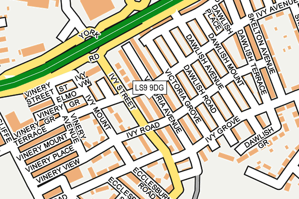 LS9 9DG map - OS OpenMap – Local (Ordnance Survey)
