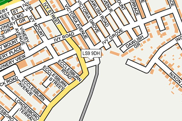 LS9 9DH map - OS OpenMap – Local (Ordnance Survey)
