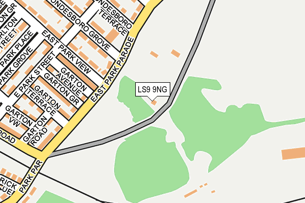 LS9 9NG map - OS OpenMap – Local (Ordnance Survey)