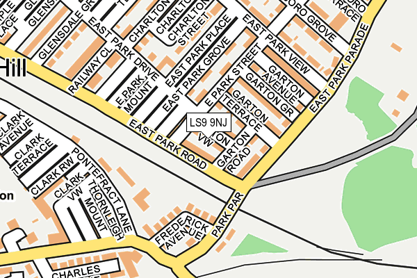 LS9 9NJ map - OS OpenMap – Local (Ordnance Survey)