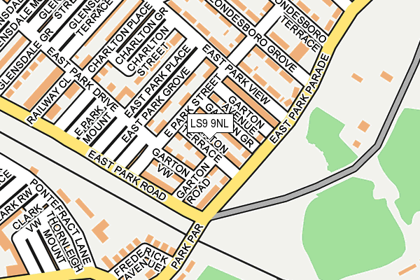 LS9 9NL map - OS OpenMap – Local (Ordnance Survey)