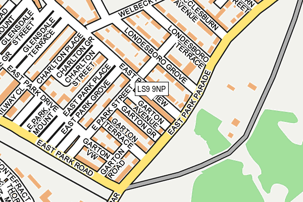 LS9 9NP map - OS OpenMap – Local (Ordnance Survey)