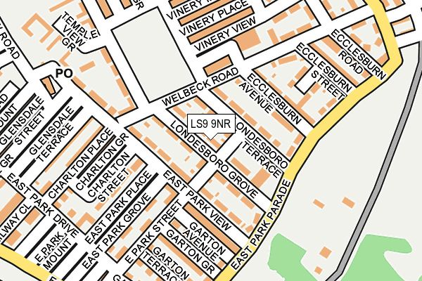 LS9 9NR map - OS OpenMap – Local (Ordnance Survey)
