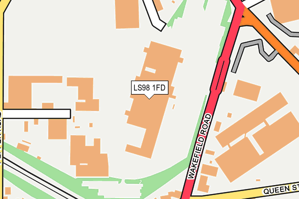 LS98 1FD map - OS OpenMap – Local (Ordnance Survey)