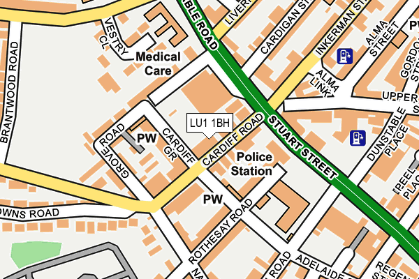 LU1 1BH map - OS OpenMap – Local (Ordnance Survey)